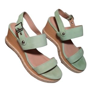 BCBGeneration Women's Allia Wedge Sandals - Reseda Green